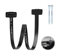 YIMATEECO Cable alargador OBD2, 16 Pines Macho a Hembra, Adaptador de diagnóstico OBDII, Cable Plano con Conector en ángulo para Herramientas de diagnóstico automático OBD2 (100 cm/39 Pulgadas)