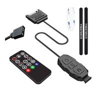 YIMATEECO Controlador ARGB de 5 V y 3 pines con control remoto inalámbrico RGB de 14 teclas y modo de luz integrado para placas base sin ARGB de 5 V, ventiladores ARGB DIY, tiras de luz, etc.