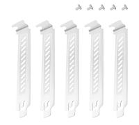 YIMATEECO Cubiertas de ranura PCI, placa ciega de filtro de polvo de acero duro, cubiertas de ranura ventiladas para carcasas de computadora (blanco, paquete de 5)