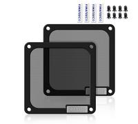 YIMATEECO Filtro de polvo de PC de 140 mm para ventilador de computadora Rejillas de filtro de ventilador de computadora magnéticas con cubierta de tornillos (PVC V4.0, 140 * 140 mm, 2 piezas, negro)