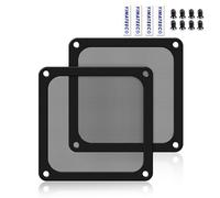 YIMATEECO Filtro de Polvo PC 120mm, 2Pcs Magnética Filtro de Ventilador de PVC Antipolvo para Caja de Ordenador Filtro Enfriador de PC Computadora(PVC PRO, 120x120mm, 2 Piezas, Negro)