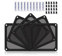 YIMATEECO Filtro de Polvo PC 120mm Magnética Filtro de Ventilador, 5Pcs Nylon Antipolvo para Caja de Ordenador Filtro para Caja de Ordenador Filtro Enfriador de PC (Nyl, 120x120mm, 5 Piezas, Negro)