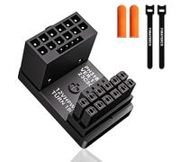 YIMATEECO GPU 12VHPWR ATX3.0 PCI-E 5.0 Adaptador modular de alimentación de 12+4 pines 16 pines en ángulo de 180 grados para tarjeta gráfica de 16 pines 12+4P (1 unidad)