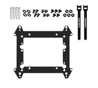 YIMATEECO Soporte de metal para ventilador de chasis de 12 cm, soporte de montaje de disco de estado sólido, soporte apilable multicapa para disco duro mecánico SSD de 3.5 pulgadas (negro)