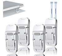 YIMATEECO Soporte portátil de aleación de zinc de 4 piezas para ordenador portátil, con dos ángulos, pies elevados, almohadilla de base de refrigeración para MacBook Pro Air, Tablet (plata)