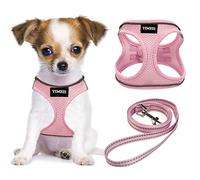YIMEIS Juego de arnés y Correa para Perro, arnés de Malla Suave sin tirones, Chaleco Reflectante Ajustable para Cachorros pequeños, medianos y Grandes (Rosa, XS (Paquete de 1)