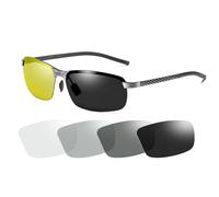 YIMI Gafas de sol polarizadas fotocromáticas Z87 para hombres y mujeres, gafas de seguridad de día y noche (fibra de carbono)
