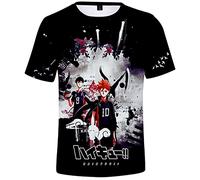 YIMIAO Hombre Haikyuu Kageyama Short Sleeve Shirt Camiseta Impresión 3D Manga Corta Creativa Anime Mujer T-Shirt(M)