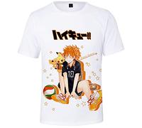 YIMIAO Hombre Haikyuu Kageyama Short Sleeve Shirt Camiseta Impresión 3D Manga Corta Creativa Anime Mujer T-Shirt(XXS)