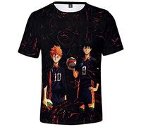 YIMIAO Hombre Haikyuu Kageyama Short Sleeve Shirt Camiseta Impresión 3D Manga Corta Creativa Anime Mujer T-Shirt(XS)