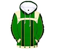 YIMIAO Hombre Mujer My Hero Academia Japonesa Anime Sudadera con Capucha Cosplay Costume Disfraz Sweatshirt de Impresion 3D Unisex con Cremallera Pullover(S)