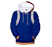 YIMIAO Hombre Mujer My Hero Academia Japonesa Anime Sudadera con Capucha Cosplay Costume Disfraz Sweatshirt de Impresion 3D Unisex con Cremallera Pullover(S)