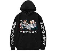 YIMIAO Hombre Mujer My Hero Academia Sudaderas con Capucha Manga Japonesa Anime Manga Larga Pullover Hoodie(XXS)