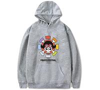 YIMIAO Hombre Mujer One Piece Sudaderas con Capucha Jóvenes Japonesa Anime Luffy Uniforme Niño Niña Pullover(XXS)