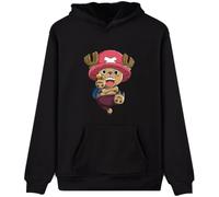 YIMIAO Hombre Mujer One Piece Sudaderas con Capucha Jóvenes Japonesa Anime Luffy Uniforme Niño Niña Pullover(XL)