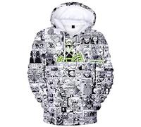 YIMIAO Hombre Niños Sudaderas con Capucha Chicos Jóvenes My Hero Academia Japonesa Anime Impresión 3D Anime Uniforme Mujer Niña Pullover(L)