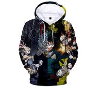 YIMIAO Hombre Niños Sudaderas con Capucha My Hero Academia Japonesa Anime Pullover Impresión 3D Anime Niña Mujer Hoodie(XL)