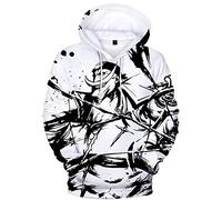 YIMIAO Hombre One Piece Anime Sudadera con Capucha Impresión 3D Ace Luffy Hoodie Ropa Deportiva Pullover Niño Niña(M)