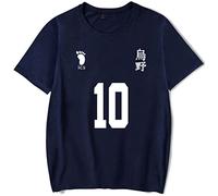 YIMIAO Hombres Mujer Anime Japónes T-Shirt Haikyuu Kageyama de Manga Corta Camiseta Regular de Karasuno High School Niños Tshirt(M)