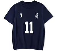 YIMIAO Hombres Mujer Anime Japónes T-Shirt Haikyuu Kageyama de Manga Corta Camiseta Regular de Karasuno High School Niños Tshirt(M)