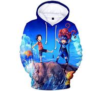YIMIAO Impresión 3D Sudadera con Capucha One Piece Anime Patrón Casual Deportiva para Hombres Mujeres Mangas largas Cordón Luffy Ace Pullover(XL)