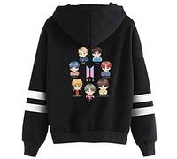 YIMIAO Mujer Bangtan Boys Love Yourself Sudaderas con Capucha KPOP Fans del Grupo de Chicos Hip Hop Hombre Pullover(4XL)