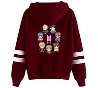 YIMIAO Mujer Bangtan Boys Love Yourself Sudaderas con Capucha KPOP Fans del Grupo de Chicos Hip Hop Hombre Pullover(XL)