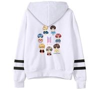 YIMIAO Mujer Bangtan Boys Love Yourself Sudaderas con Capucha KPOP Fans del Grupo de Chicos Hip Hop Hombre Pullover(L)