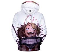 YIMIAO My Hero Academia Japonesa Anime Patrón Casual Sudadera con Capucha Impresión 3D Deportiva para Hombres Mujeres Mangas largas Cordón Pullover(M)