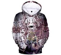 YIMIAO My Hero Academia Japonesa Anime Patrón Casual Sudadera con Capucha Impresión 3D Deportiva para Hombres Mujeres Mangas largas Cordón Pullover(S)
