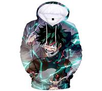 YIMIAO Niño Niña My Hero Academia Anime Sudadera con Capucha Impresión 3D Hombre Hoodie Ropa Deportiva Pullover(M)