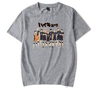 YIMIAO Niños Hombres Camiseta Karasuno Anime Deportiva Manga Corta T-Shirt Haikyuu Tshirt Mujer Animados Kageyama tee Shirt(L)