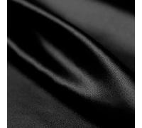 Yimihua 100% Tejido de Seda de Morera Tela De Seda por Metro Forro del Vestido Artesanía Decoración Drapeado Ropa de Baile Material de Tela de Seda de Boda 114 cm de Ancho(Color:Black)