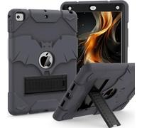 YIMIKOL Funda para iPad de 6ª/5ª generación 2018/2017, iPad Air 2 2014, iPad de 9.7 pulgadas, resistente a prueba de golpes, resistente, funda protectora para iPad 5 6 Gen con soporte para niños (gris