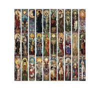 YIMINGOUFEI 30 tarjetas de tarot de vidrieras, manual simple, material creativo literario, marcadores de papel de lectura, marcadores de arte vintage para leer, amantes de los libros, profesores