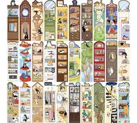 YIMINGOUFEI Marcapáginas Cat Life, 30 Hojas de Papel, 15 x 4 cm, Marcadores de Lectura Decorativos para Estudiantes y Amantes de los Libros, Adecuados para Regalos
