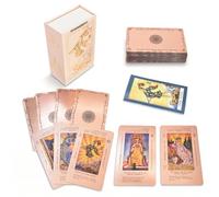 YIMINGOUFEI Tarot Waite Oro Rosa, 78 Cartas con Guía de 36 Páginas
