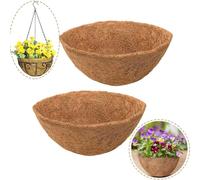 YIMINI 2 Revestimientos de Fibra de Coco 100% Natural, Forro de Repuesto en Forma de Cesta, macetero de Medio círculo, para Macetas Colgantes, Jardinería y Decoración Vegetal (Ø14in (35.5 cm))
