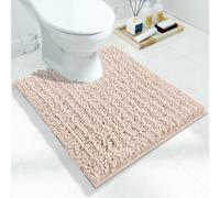 Yimobra Alfombrilla de baño en forma de U, suave y cómoda alfombrilla de contorno para el suelo del baño, 61 x 51 cm, alfombra de baño antideslizante, máxima absorción, se seca rápidamente, lavable a