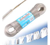 Yimomoyi Cuerda Tendedero Exterior, 30m Cuerda Para Tender Ropa Exterior, Fuerte 4mm Dia Cuerda Tender, Resistente a la Corrosión y a la Corrosión, Adecuada para Uso en Exteriores (Beige)