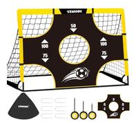 Yimore Portería Fútbol Niños Plegable, Mini Portería 120×90×90 cm para Jardín con Bolsa de Transporte, Ideal para 3-5 Años (120cm with 4 Models Yellow)