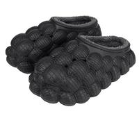 Yimuzche Zapatillas Calientes Bubble Slides, Zapatillas de Burbujas Divertido Masaje, Zapatillas de Invierno Mujeres Hombres, Negro , 41/42 EU
