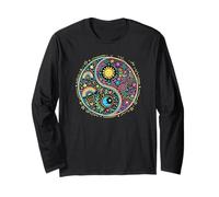 Yin and Yang Balance. Tai Chi, Qi Gong, Reiki Flow, Colorful Manga Larga