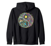 Yin and Yang Balance. Tai Chi, Qi Gong, Reiki Flow, Colorful Sudadera con Capucha