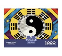Yin and Yang Puzzle De Madera Impermeable DIY Puzzles De 1000 Piezas para Adultos Colorido Rompecabezas Juegos Desafiantes