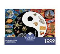 Yin and Yang Puzzle De Madera Impermeable DIY Puzzles De 1000 Piezas Regalos para Adultos Divertido Rompecabezas Juegos Desafiantes
