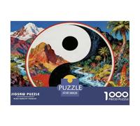 Yin and Yang Puzzle De Madera Impermeable Puzzles De 1000 Piezas para Adultos Colorido Rompecabezas Juegos Educativos