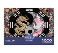 Yin and Yang Puzzle De Madera Impermeable Puzzles De 1000 Piezas Regalos para Adultos Imposible Rompecabezas Juegos Educativos