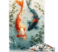 Yin and Yank Koi Fish Puzzles Imposible,desafío para Adultos Entretenimiento Creativo 1000 Piezas Obra De Arte De Juego De para Adultos Y Niños A Partir De 12 Años 1000pcs (40x28cm)