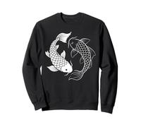 Yin Y Yang Japonés Koi Fish Arte Espiritual Gráfico Minimal Sudadera